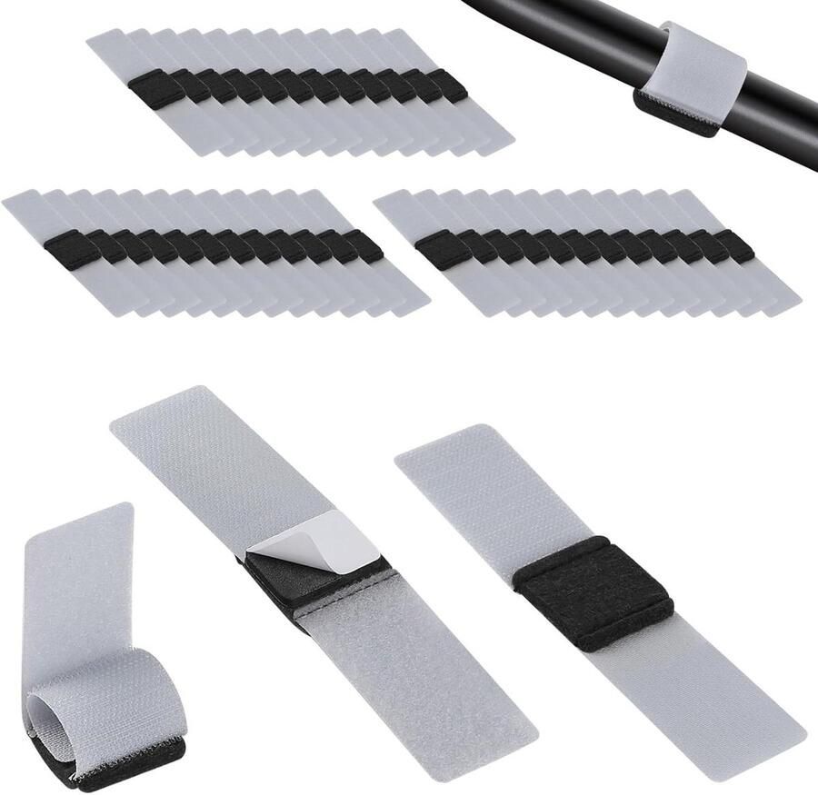 Allecto Plus Zelfklevende Klittenbandsluiting Stoelpootbeschermers Vloerbeschermers Hardhouten Vloeren 36 stuks met Viltdoppen Voorkom Krassen Reduceert Schade Duurzaam en Effectief