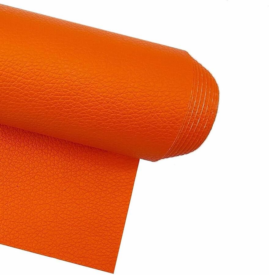 Allecto Plus Zelfklevende Kunstleren Patches Reparatieset voor Leer Oranje 40 x 120 cm Voor Stoel Motor Auto en Bank