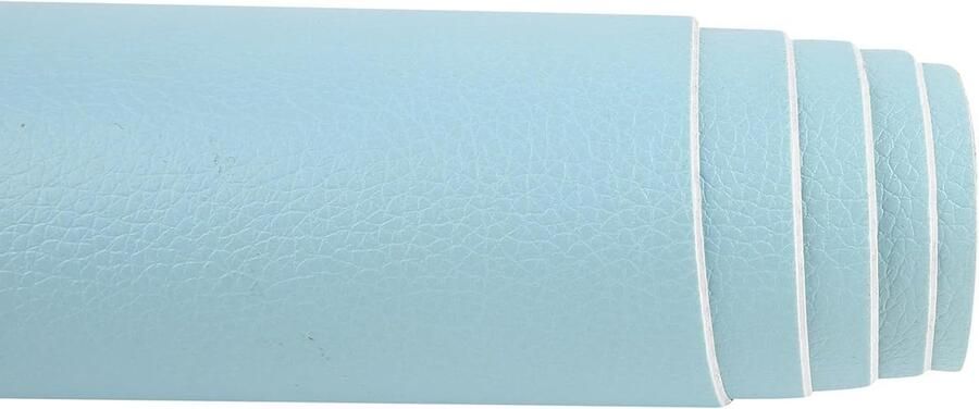 Allecto Plus Zelfklevende leren vellen voor stoel motorstoel auto bureaustoel Blauw 40 * 120