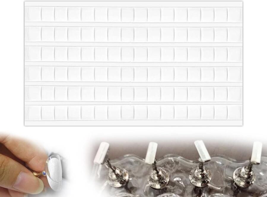 Allecto Plus Zelfklevende posterstrips 96 stuks Dubbelzijdige kleefpads Wandlijm Fotolijm Nagelmanicure Fotolijst Poster Bevestiging Plakstrips