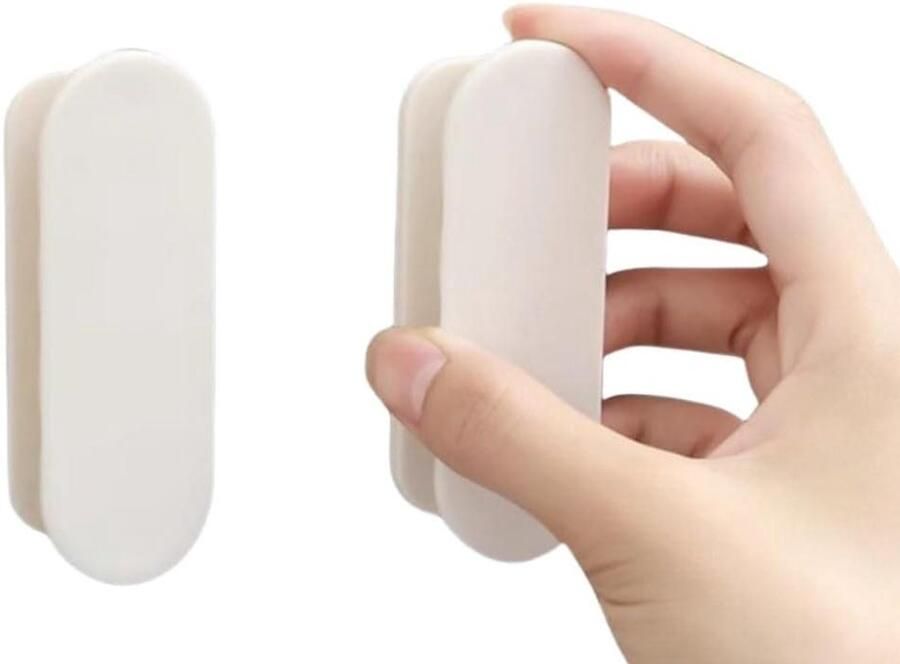 Allecto Plus Zelfklevende Set van 2 Balkondeurgrepen van Kunststof voor Meubel- en Glazendeur Raamgreep Toevoegen