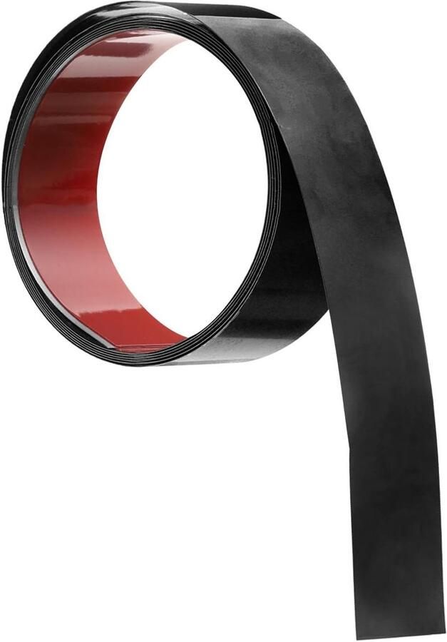 Allecto plus Zelfklevende sierlijst van roestvrij staal voor muurdecoratie 25 m x 5 cm zwart glanzend interieur styling