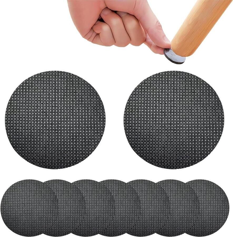 Allecto Plus Zelfklevende Stoelkussens 16 stuks Antislip Siliconen Ronde Pads voor Vloerbescherming Meubel Pads 35mm