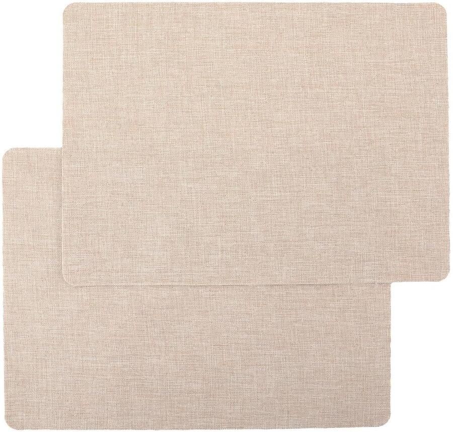 Allecto Plus Zelfklevende stofpatches 2 stuks Linnen reparatiepleisters 28 x 20 cm Autostoelen Gordijn Meubels Bank Beige