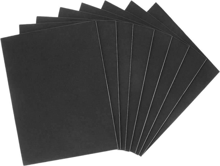 Allecto plus Zelfklevende viltglijders op maat knippen 8 stuks 16x20cm Stoelen en gevoelige vloeren Zwarte vilt beschermers