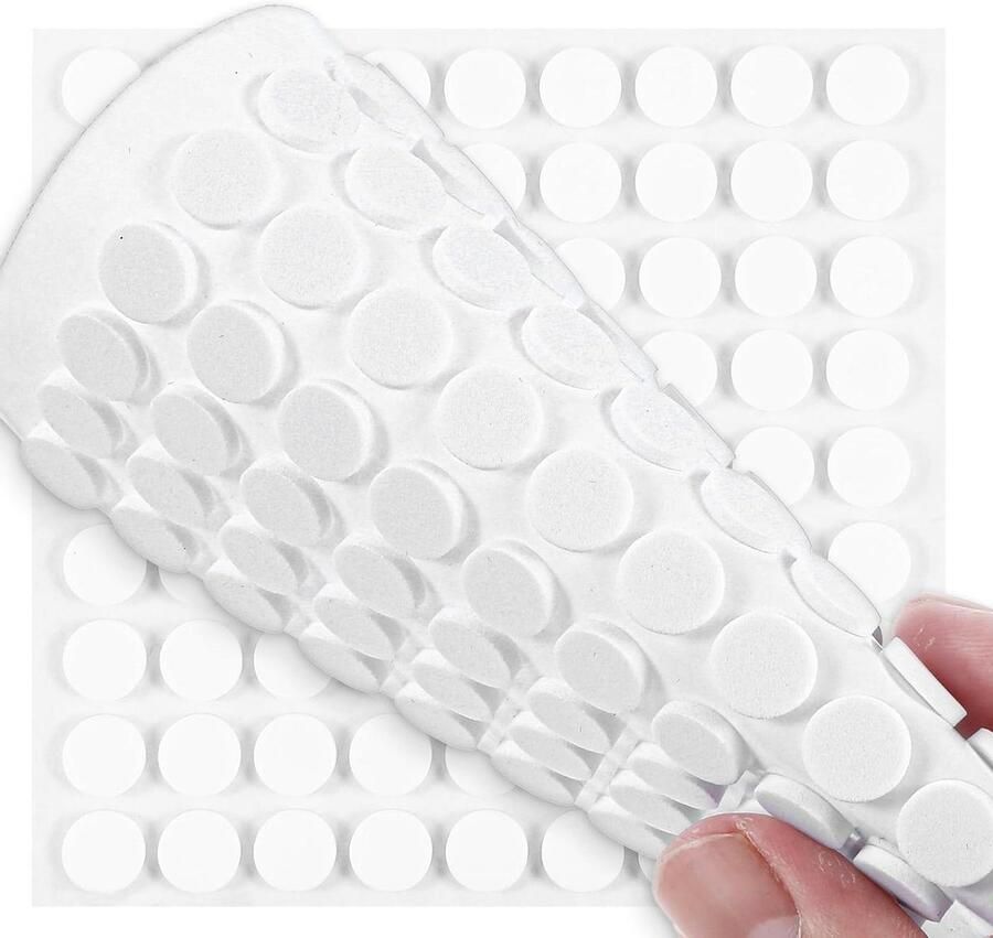 Allecto Plus Zelfklevende Witte Viltdoppen voor Stoelen 324 Stuks Premium Kwaliteit Bescherming van Houten Vloeren met Meubelglijders