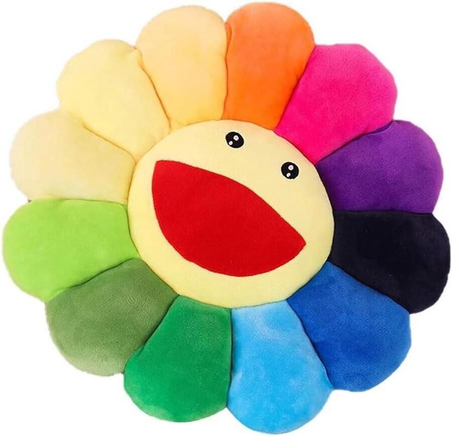 Allecto Plus Zonnebloem Pluche Kussen Bloemvormig Zitkussen Kinderen Decoratie voor de Bed Kamer Huis en Tuin Verfraaiing