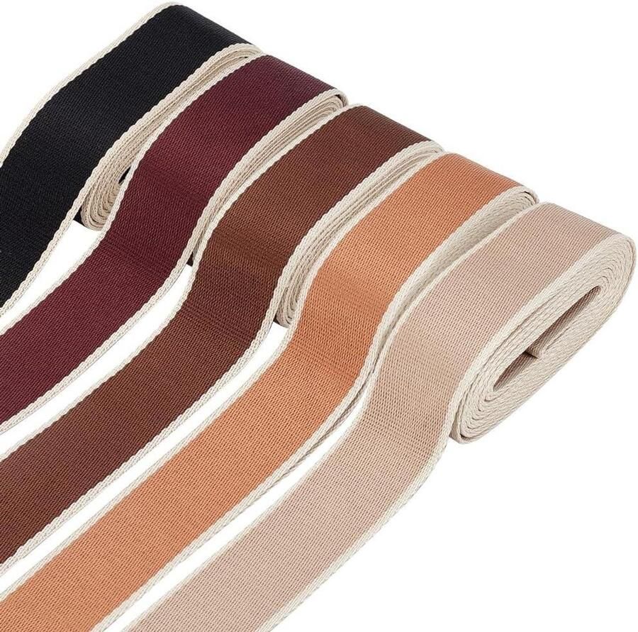 Allecto Plus Zware Polyester Singels in 5 Kleuren Nylon Singelband voor Ambachten en Meubels 15m 49ftrencht