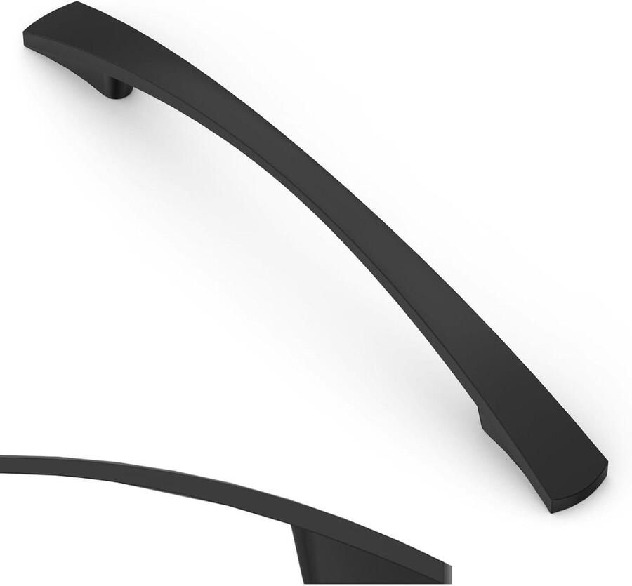 Allecto plus Zwart Meubelgrepen 128 mm Gatafstand Zinklegering Keukenkasten & Kledingkasten Modern Design