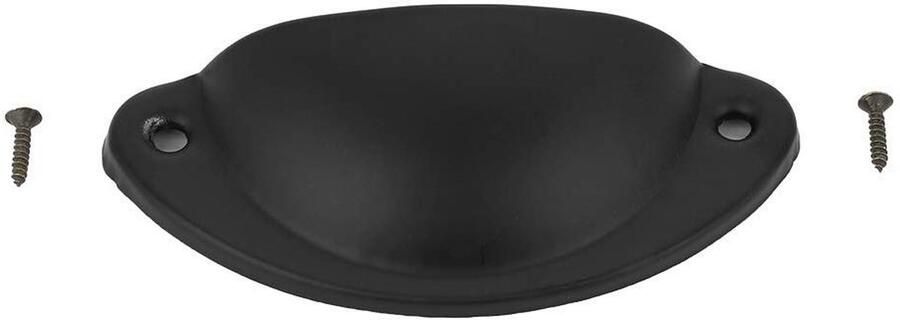 Allecto plus Zwarte metalen ladehandgreep in vintage stijl voor kasten en meubels