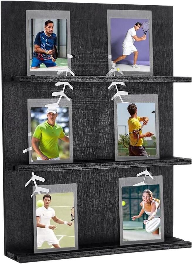 Allecto plus Zwarte Rechthoekige Baseball Kaart Plank 30cm voor Sportkaart Collectie met Wandhouder Sportkaart Display Frame als Cadeau