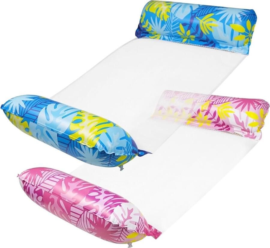 Allecto Plus Zwembad voor volwassenen met 2-delig 4-in-1 design Drijvend kantelbaar opblaasbaar en opvouwbaar Inclusief hangmat en matras Draagbaar en ultralicht Ideaal voor in het zwembad