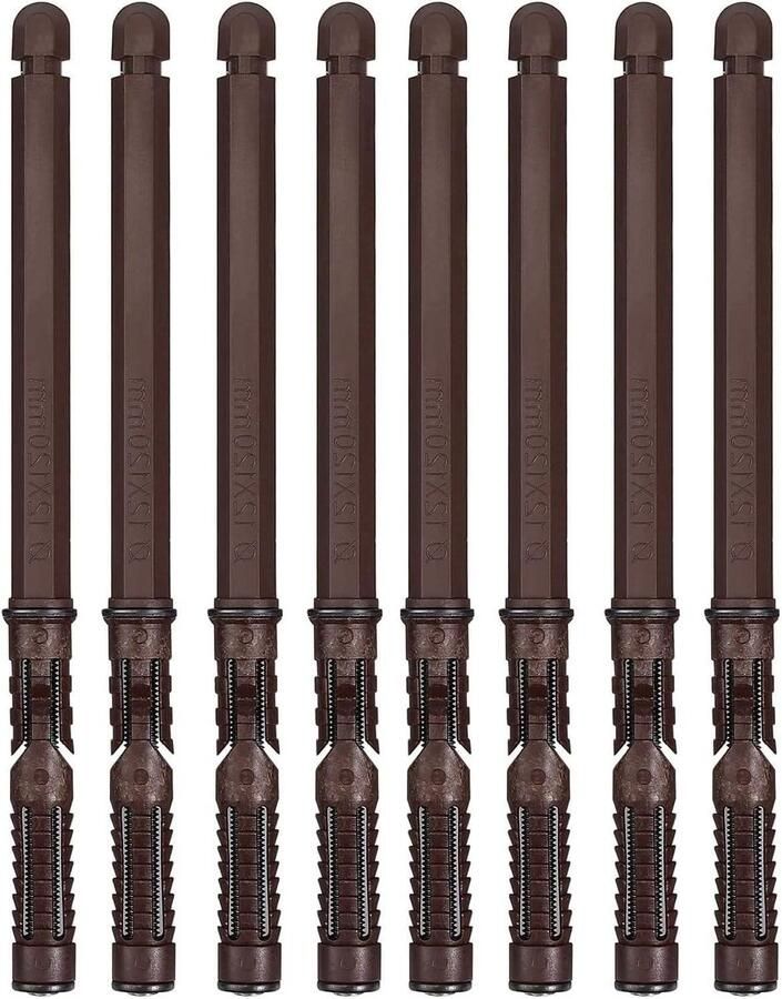 Allecto Plus Zwevende plankbeugels voor zware belasting 8 stuks Wandgemonteerde planksteun Onzichtbare planksteunstaaf Wanddecoratie Ø12 x 120 mm