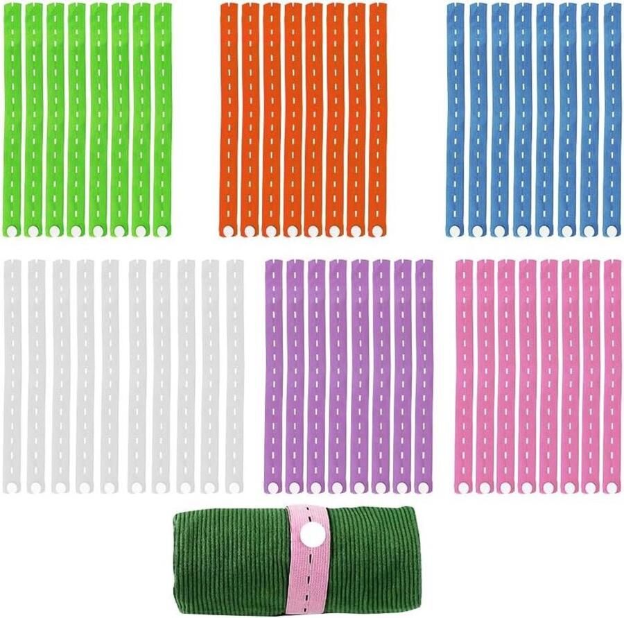 Allecto Premium Buttonhole Elastiek Spool voor Kledingopslag en Reiskabels (24.5 x 2cm) Pack van 50