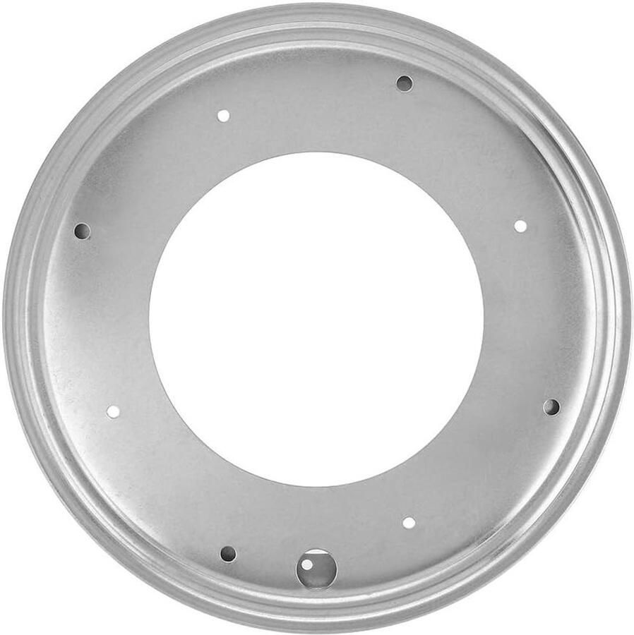 Allecto Premium Draaitafellager 12-inch Ronde Vorm Gegalvaniseerd Roterende Draaiplaat Dikke Lagers Keukentafel Eettafel Zilver