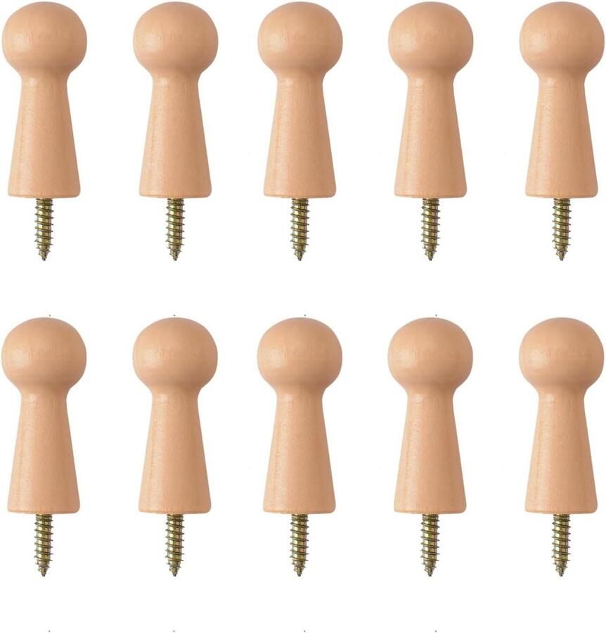 Allecto Premium Handdoekhaak Plankklem 10 Stuks Massieve Haak Badkamer Deuren Kledingkasten