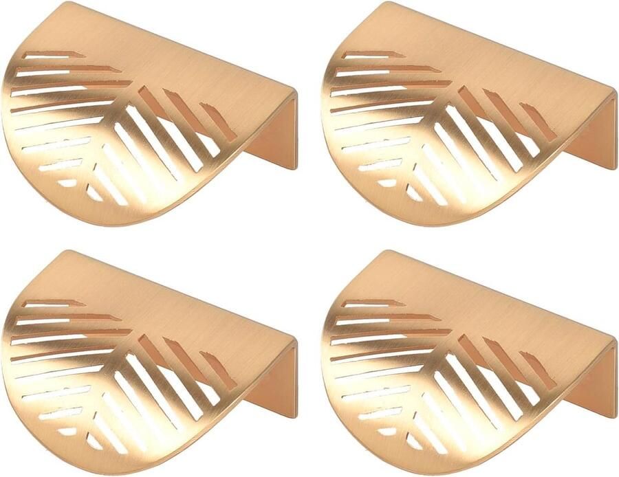 Allecto Premium Handgrepen voor Keukenkasten Set van 4 Bladvormig Design Decoratieve Meubelknoppen 60mm x 44mm - Foto 2