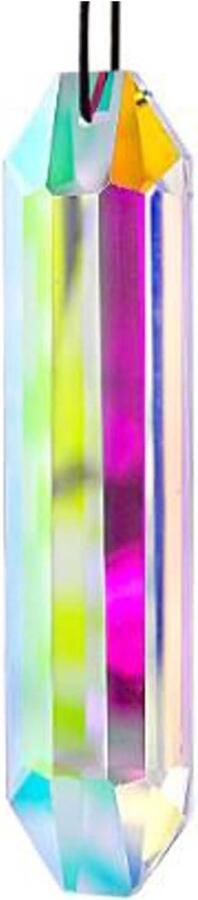 Allecto Premium Hangende Kroonluchter met Kristallen Harten Prisma's voor Suncatchers Regenboog Glas Hanger voor Feng Shui Thuisdecoratie Bruiloft Decoratie Raamdecoratie met Glas en Kristal 89 tekens