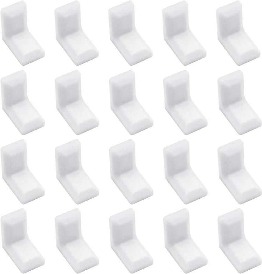 Allecto Premium Hoekbeugel 40 stuks kast kledingkast plank L-vormig en gegalvaniseerd