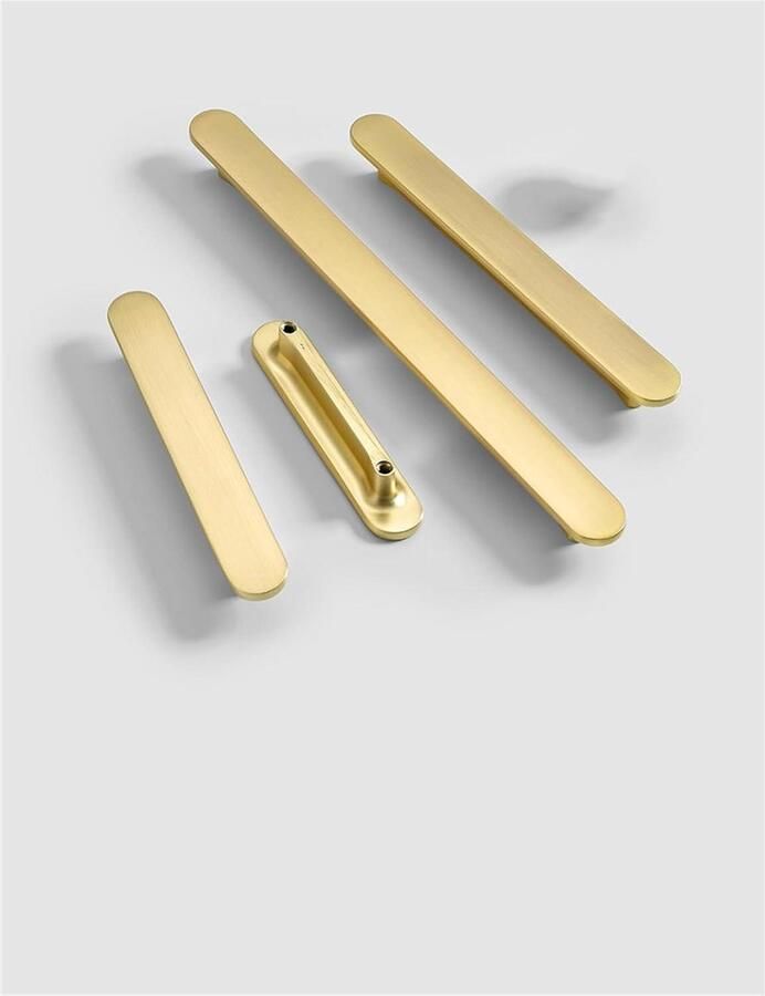 Allecto Premium Kast Handgrepen Set van 6 Goud Voor Keukenkasten en Lades