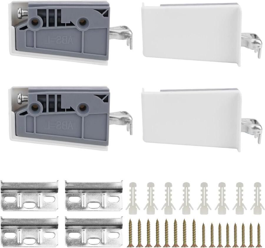 Allecto Premium Kastophangers Set voor Wandmontage Hangkast Houder voor Meubelhangers Draagkracht 150 kg Keukenkast Accessoires