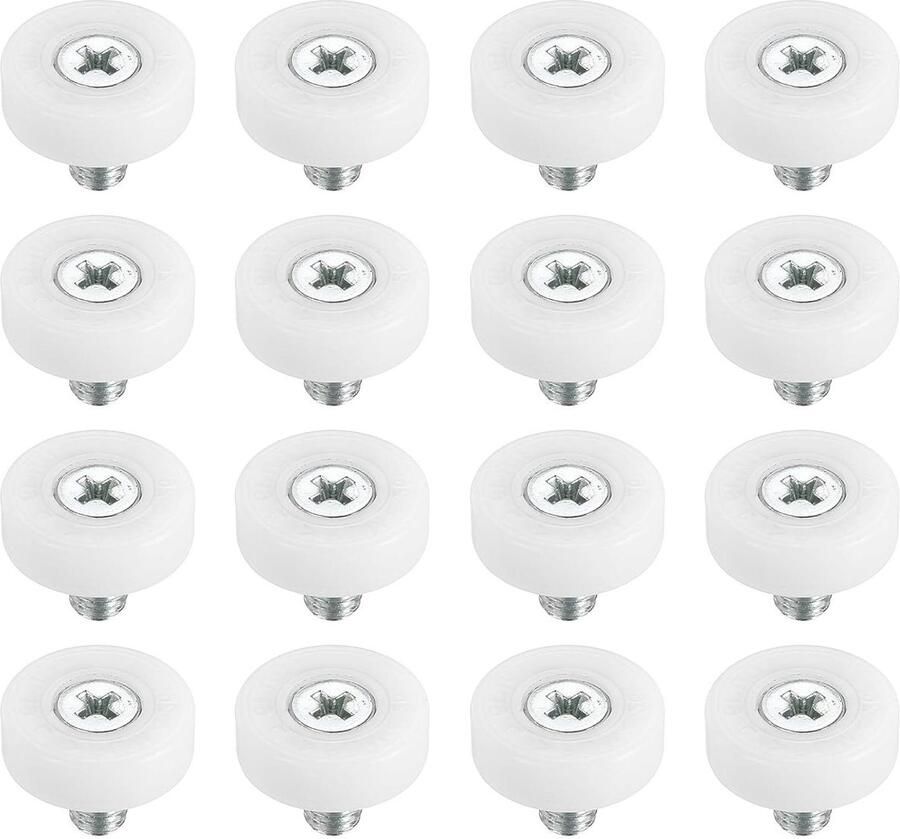 Allecto Premium Keukendeurknoppen Set van 8 Stuks Messing Ronde Kastdeurknoppen met Schroeven Voor Kledingkast Dressoir Keuken 20x23mm