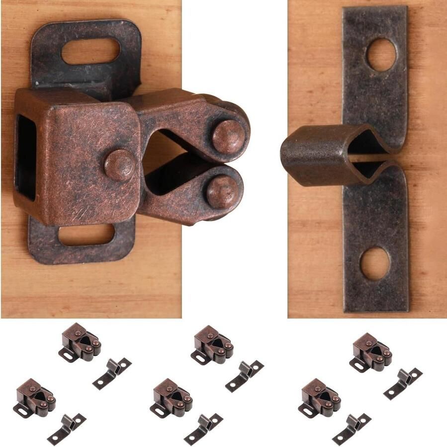 Allecto Premium Meubelsnapper kastdeur dubbele rolsnapper Kastdeursluiting Kledingkast latch