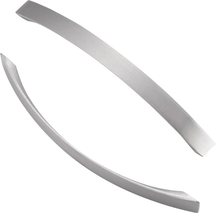 Allecto Premium Moderne geborsteld nikkel keukenkast handgrepen 96mm Set van 6 – Ladehandgrepen voor keukenkasten en badkamers