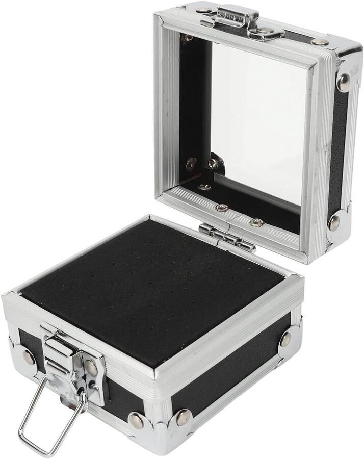 Allecto Premium Nagelboren Houder Aluminium Organizer met 25 Gaten voor Nagel Gereedschap Manicure Tool Display Rack Organisator Zwart