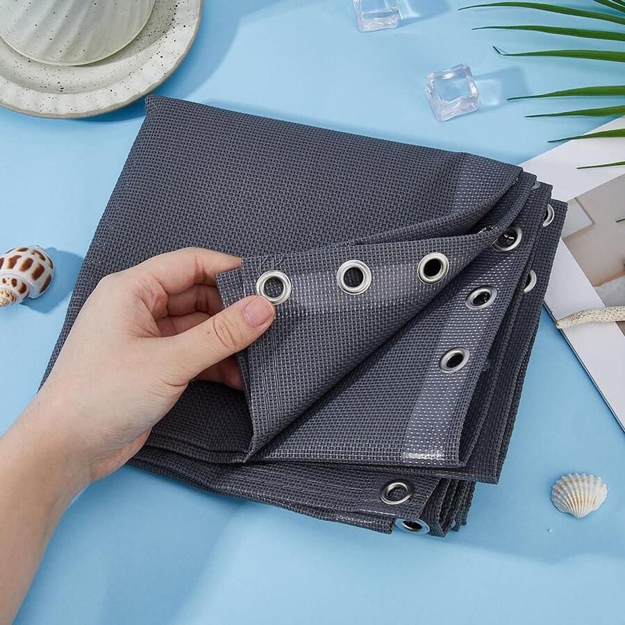 Allecto Premium Opvouwbare stoel stof grijs 158x42.5cm Vervanging doek voor zero gravity stoel Reparatie stof voor fauteuil Patio en buitenzwembad stoelreparatie