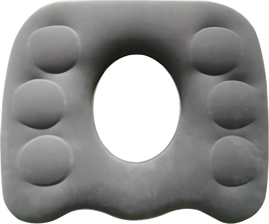 Allecto Premium Orthopedisch Donutzitkussen voor Aambeien en Rug Ergonomisch Kussen voor Bureaustoel Auto en Rolstoel Grijs