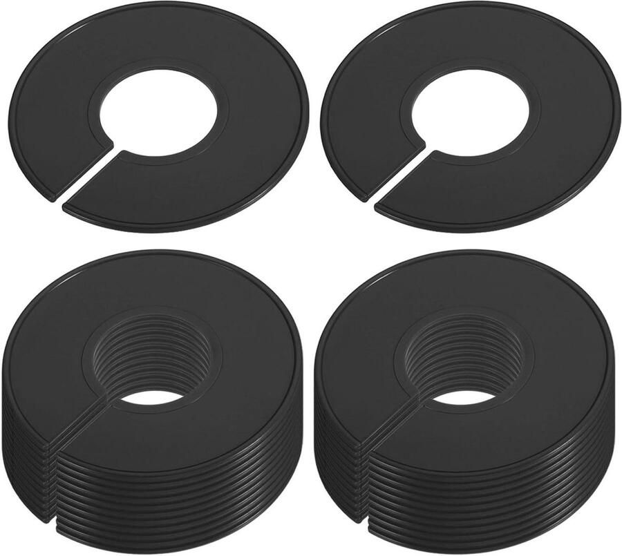 Allecto Premium Pack van 20 Plastic Kleding Scheidingen voor Kast Maatverdeler Staven Geschikt voor Markers Wit