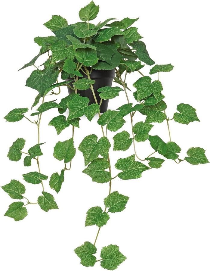 Allecto Premium Realistische nepplant in pot voor thuis en kantoor Decoratieve kunstplant voor bureau en badkamer Pothos hangplant Interieurdecoratie met kunstplanten