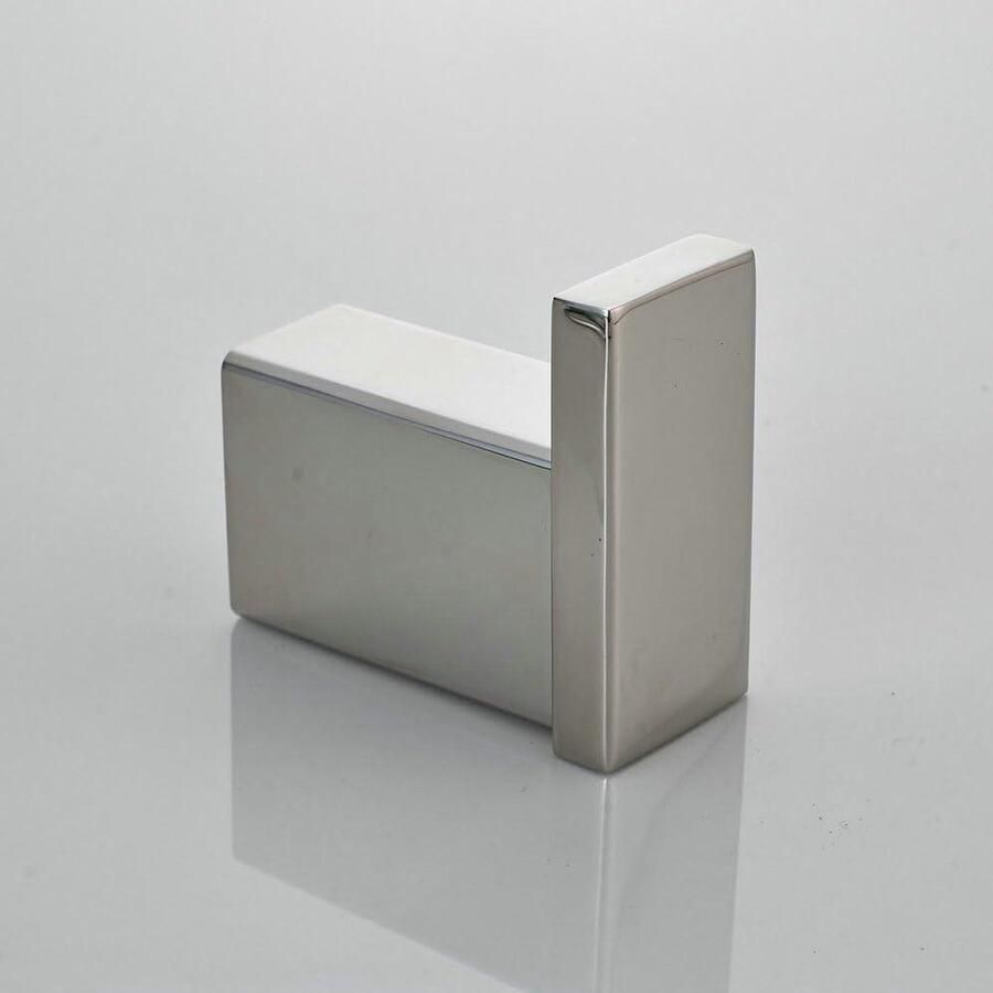 Allecto Premium Roestvrijstalen Kapstok met Dubbele Handdoekhaak voor Badkamer en Keuken Heavy Duty Modern en Duurzaam Zilverkleurig 95cm lang