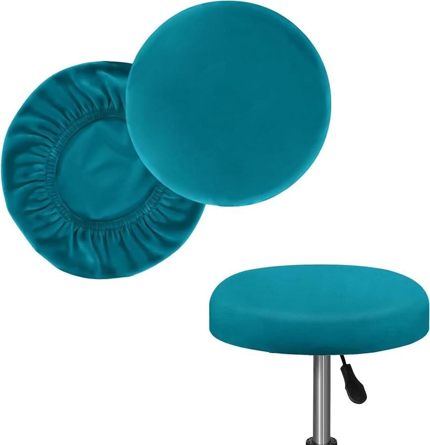 Allecto Premium Ronde Krukhoes Groen Wasbaar Onderhoudsvriendelijk Ademend en Duurzaam Geschikt voor krukken Ø28-40 cm Inclusief elastiekband Decoratief en Beschermend