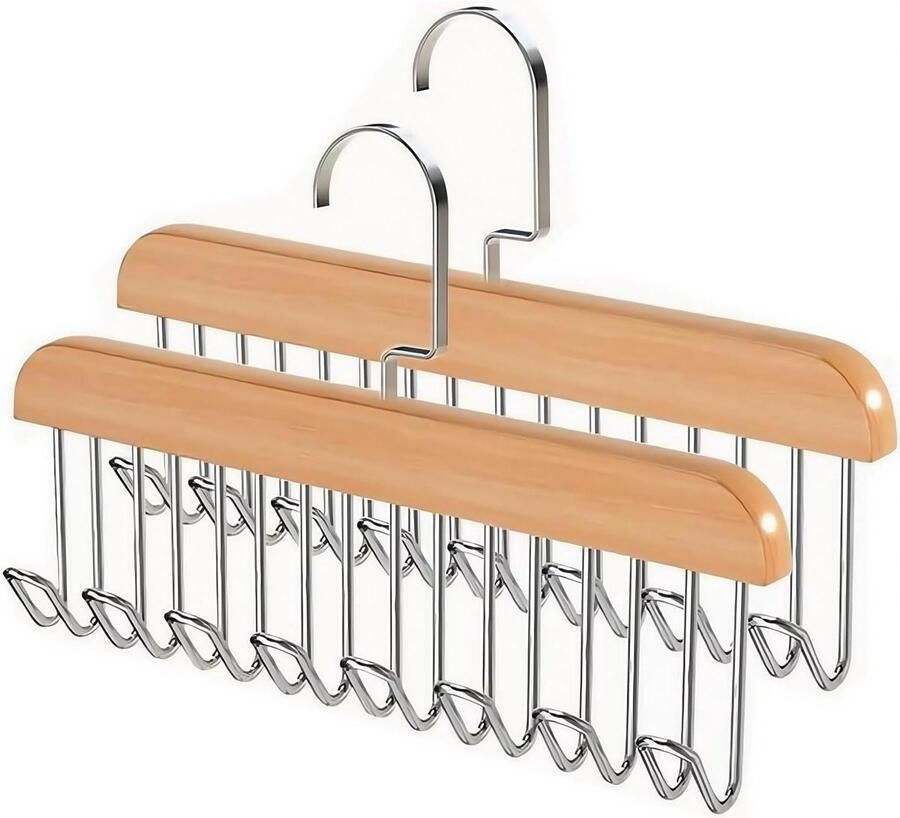 Allecto Premium Ruimtebesparende Dashouder met 8 Haken voor Kledingkast Organisatie