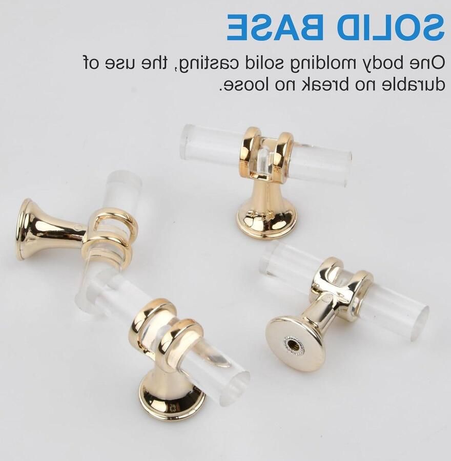 Allecto Premium Set van 10 gouden meubelknoppen voor keukenkasten en commodes