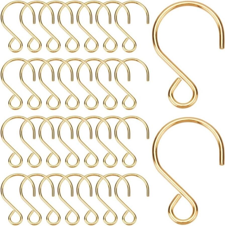 Allecto Premium Set van 300 S-vormige haken van roestvrij staal Mini haak voor ornamenten Ideaal voor kroonluchters en kerstboomhangers