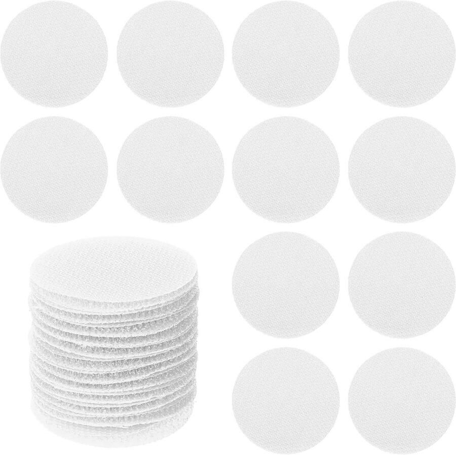 Allecto Premium Tapijt spot markers 50 stuks Cirkel vloer stippen Leraar klaslokaal decoratie Voorschoolse benodigdheden Wit 41 cm Ideale tools voor onderwijs