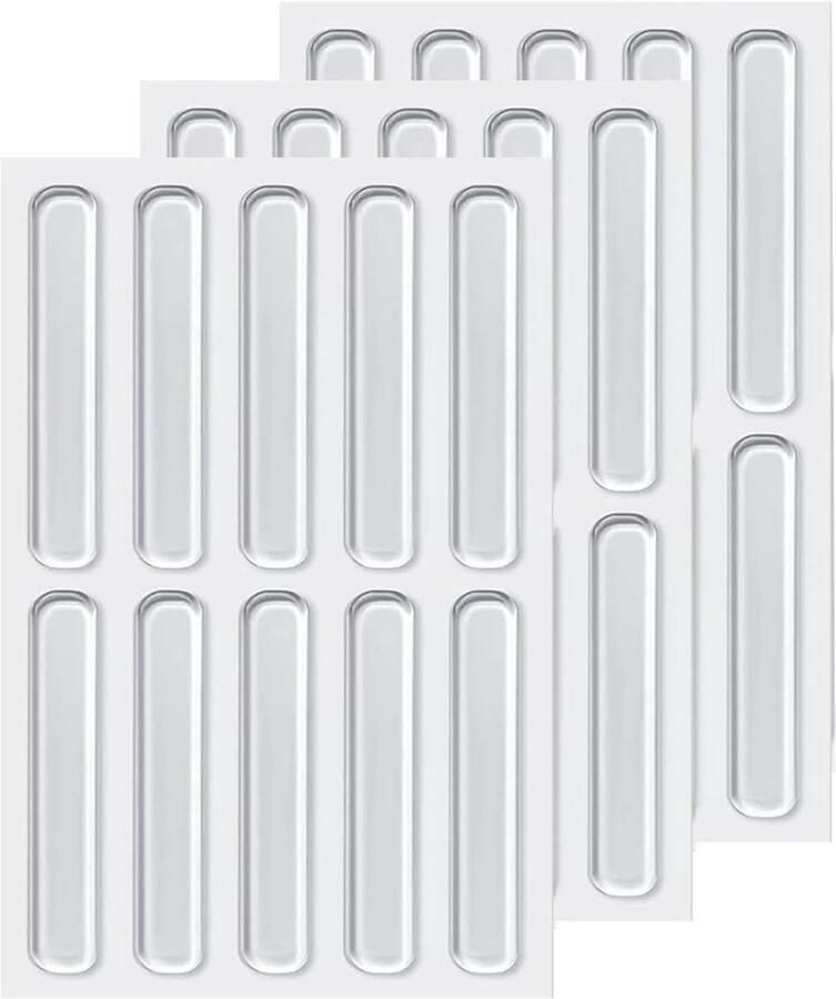 Allecto Premium Transparante meubel bumpers 30 stuks Schokdemper Antislip Bescherming meubels en muren Tafels kasten laden 63 cm