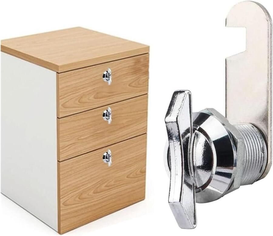 Allecto Premium Universele Zinklegering Cam Swing Knop Turn Cam Lock voor Mailbox Vitrinekast Gereedschapskist Lade Sleutelloos Ontwerp met Beveiliging