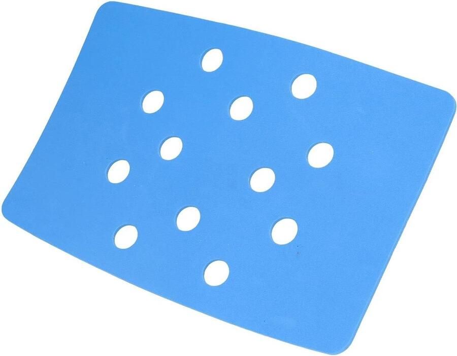 Allecto Premium Waterdicht Douchestoelkussen met Antislip Bekleding en Waterafvoergaten Duurzaam Schuim Zitmat voor Badkruk en Banken Grijs