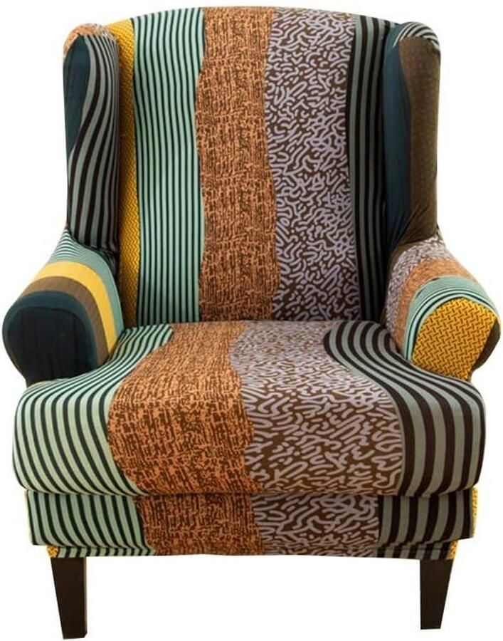 Allecto Premium Wingback stoelhoezen 2-delige Stretch Slipcover Wasbaar Spandex Bankhoes Meubelbeschermer Fauteuilstoelen Woonkamer Slaapkamer Hotel Zacht en comfortabel Duurzaam Eenvoudig te bevestigen