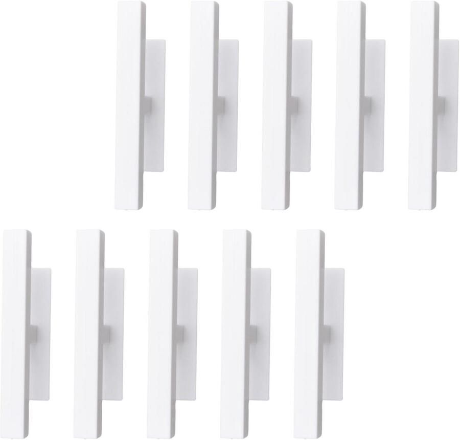 Allecto Premium Zelfklevende Instant Kastladetrekken Set van 10 Stuks Handgrepen voor Kast en Kledingkast Wit 100 mm Voor Dressoir Deur en Raamlade