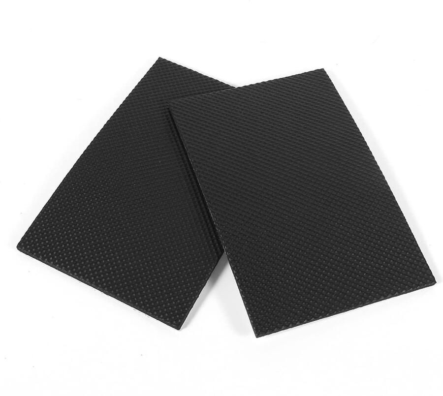 Rubberen Antislip Zelfklevende Vloerbeschermers 2 Stuks Meubelen Bank Tafel Stoel Zwart (Rechthoek) - Foto 2