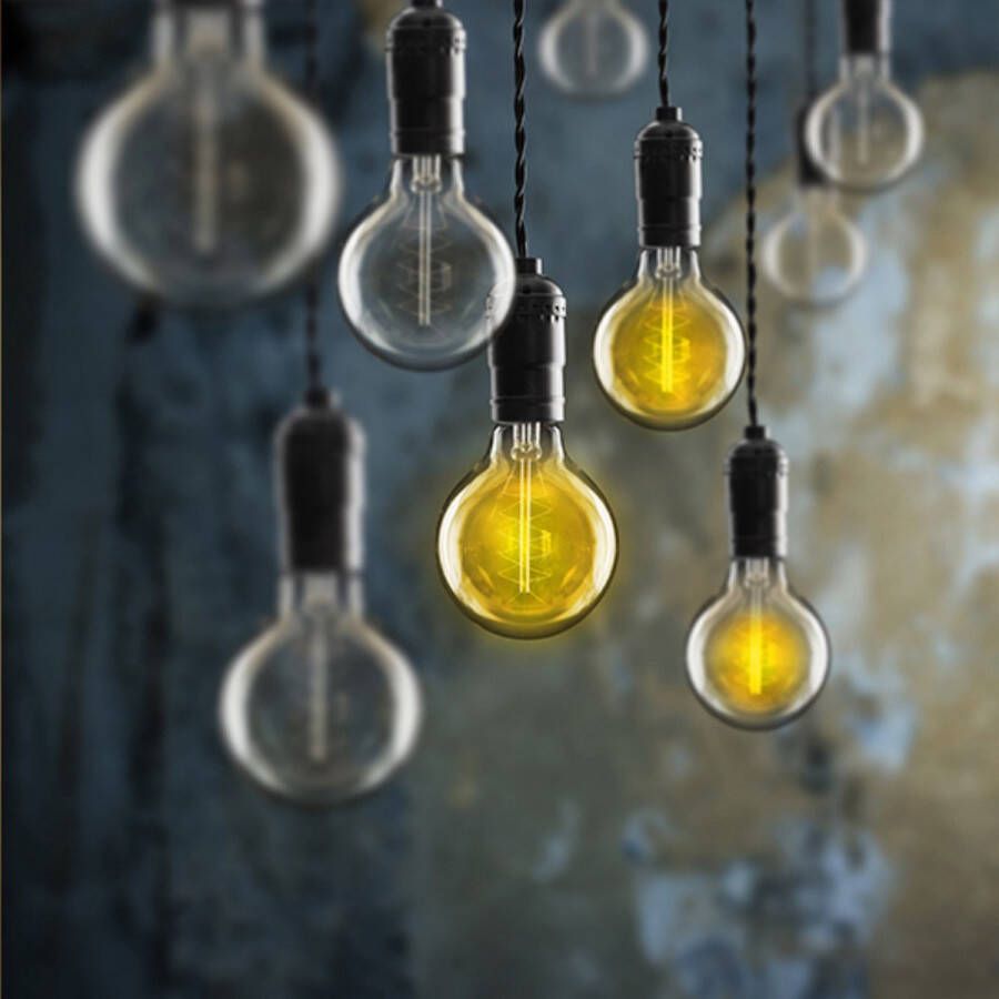 Allernieuwste.nl Canvas Schilderij * LAMPEN Compositie Geel * Minimalistische Kunst Kleur 70 x 70 cm