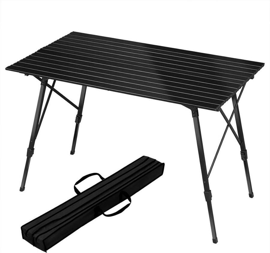 Rootz Living Rootz aluminium campingtafel draagbare klaptafel verstelbare picknicktafel weerbestendig lichtgewicht stevig 68 5 cm x 59-78 5 cm x 120 cm