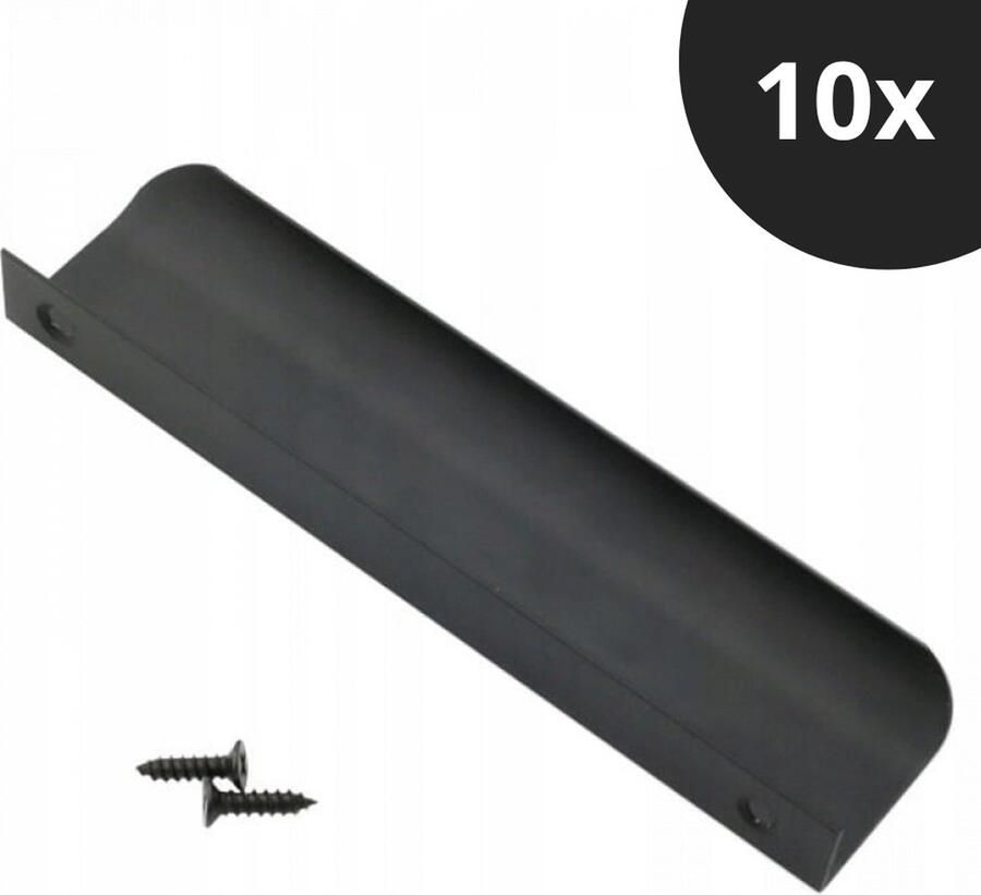 Aluminium Design Handgreep Zwart Set van 10 Stuks Handgreep Badkamer Handvaten Kast Handgreep Kast Handgreep Keukenkastjes Handgrepen voor Deurtjes 10 Stuks - Foto 2