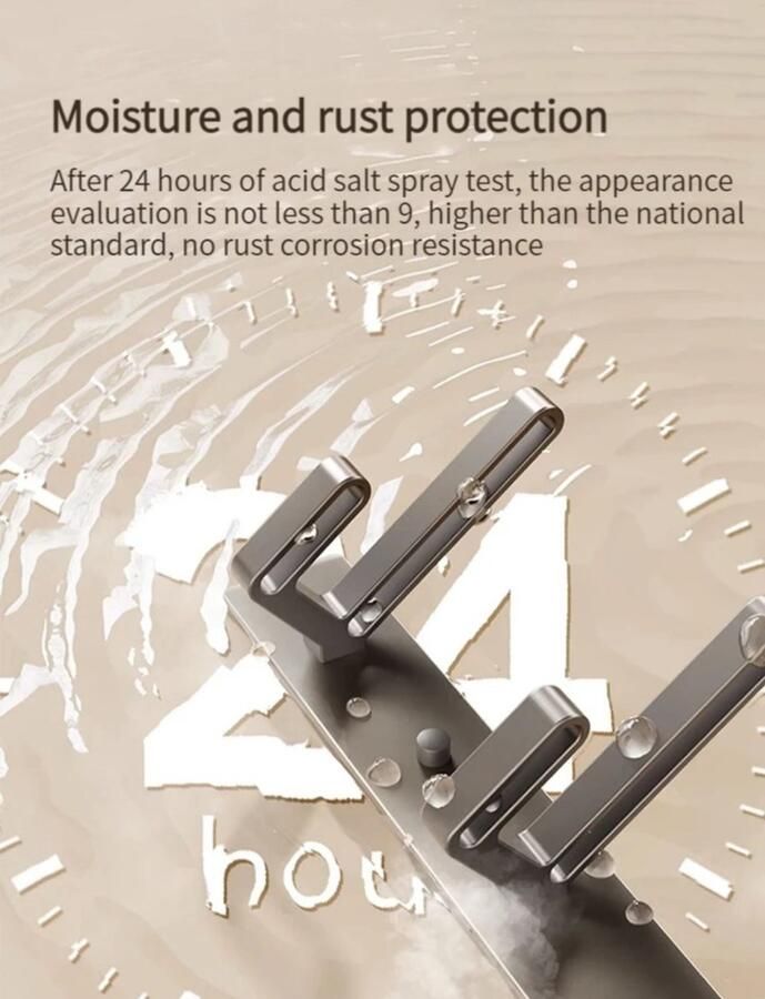 Aluminium kapstok 6 haken 55 x3.5 cm badkamer haken wandkapstok babykamer assecoires hangende design muur kapstok handdoekrek