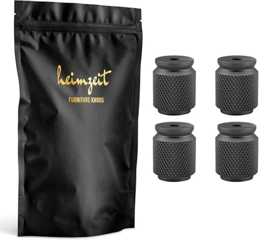 Aluminium Kastknoppen voor Deuren en Laden 4 Stuks Donkergrijs Stijlvol Ontwerp